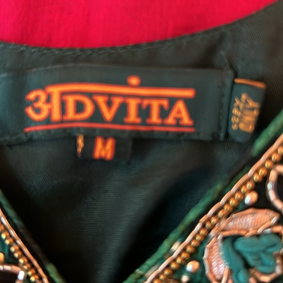 Elegant Green Sleeveless Dress, crepe with dupatta - Picture 14 of 16